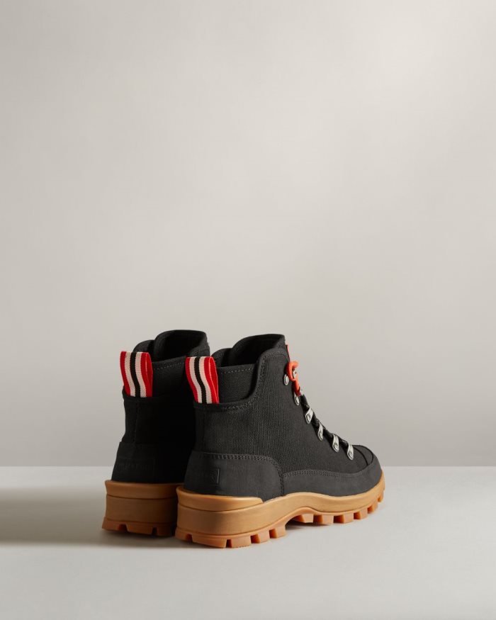 Black Women's Hunter Canvas Desert Commando Boots | nUujVMKy