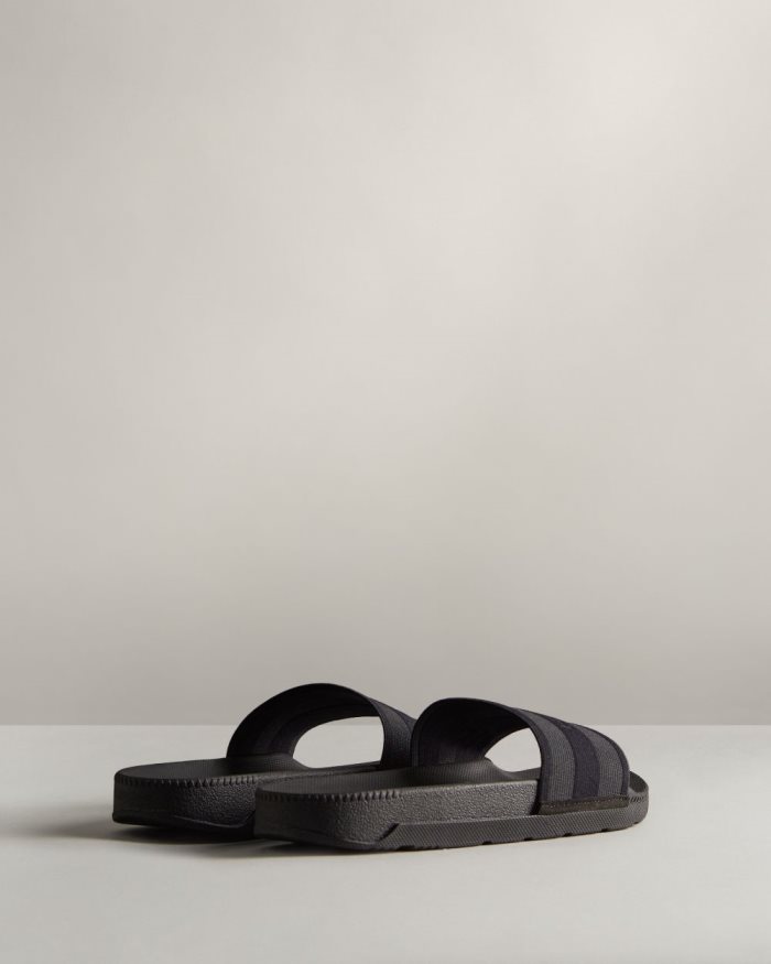 Black Women's Hunter Elastic Slides | CFStJeg1