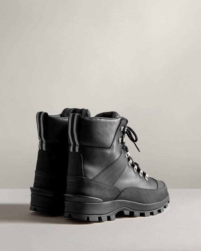 Black Women's Hunter Insulated Leather Commando Boots | Yubq3RGD