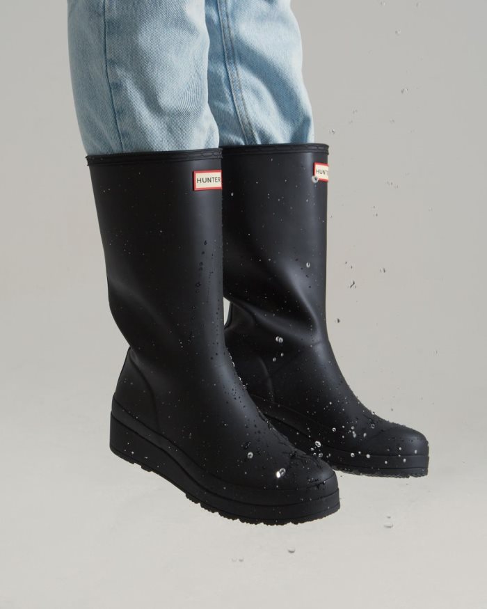 Black Women's Hunter Play Tall Rain Boots | hkNa8OrT