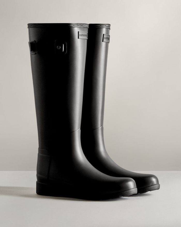 Black Women's Hunter Refined Tall Rain Boots | d8z6xc9Q