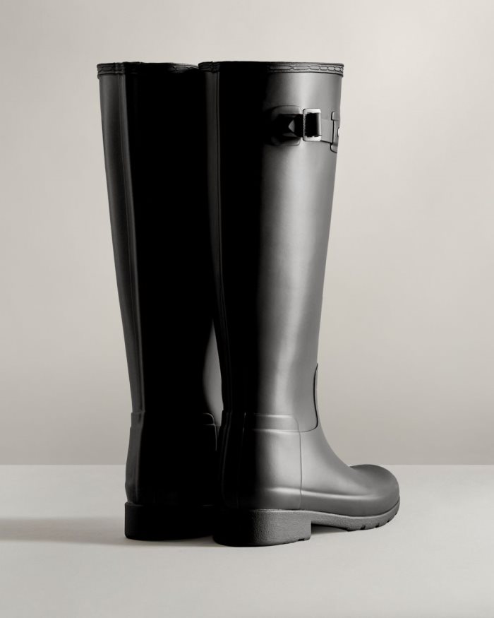 Black Women's Hunter Refined Tall Rain Boots | d8z6xc9Q