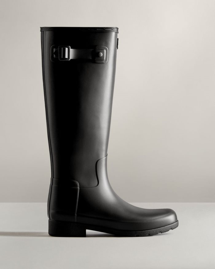 Black Women\'s Hunter Refined Tall Rain Boots | d8z6xc9Q