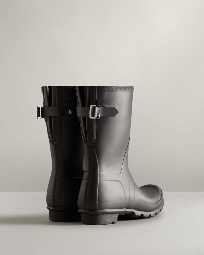 Black Women's Hunter Short Back Adjustable Rain Boots | g0ngZ4E0