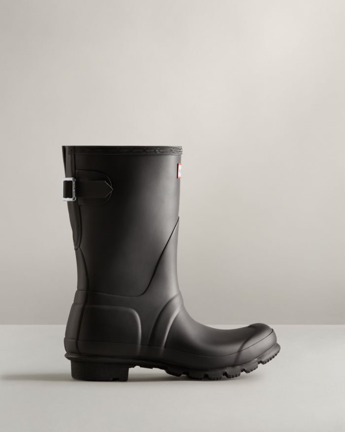 Black Women's Hunter Short Back Adjustable Rain Boots | g0ngZ4E0