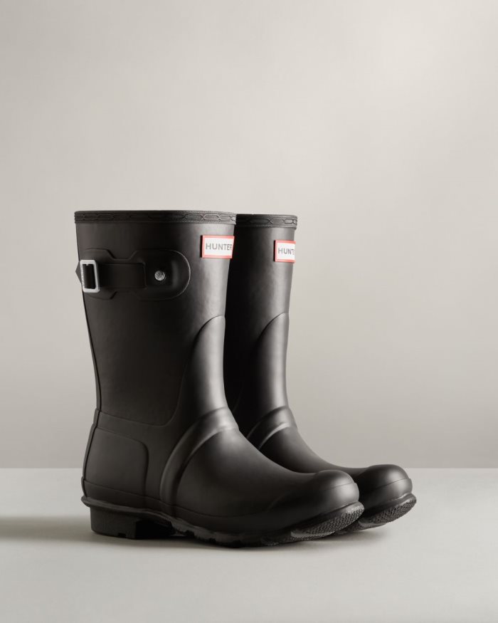 Black Women's Hunter Short Insulated Rain Boots | ktQrIScn