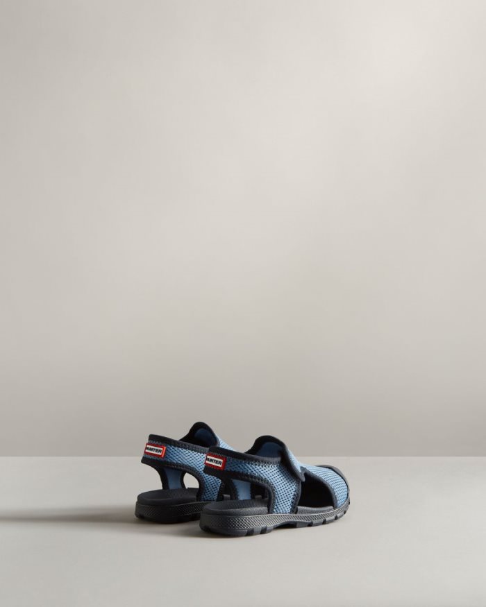 Blue / Navy Kids' Hunter Mesh Outdoor Sandals | 3xFtPd8h