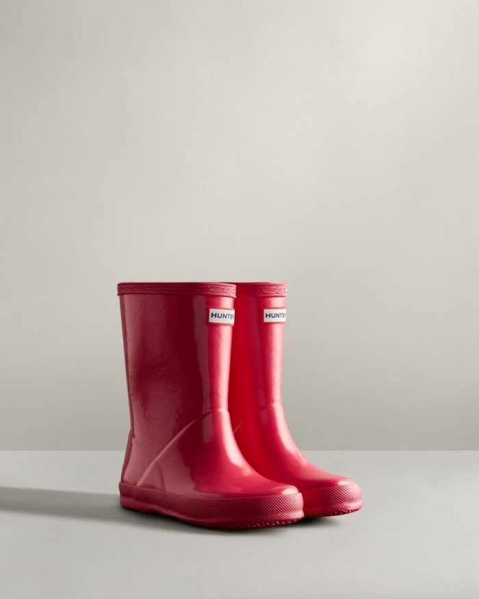 Bright Pink Kids' Hunter Original First Classic Gloss Rain Boots | ittNhUU5