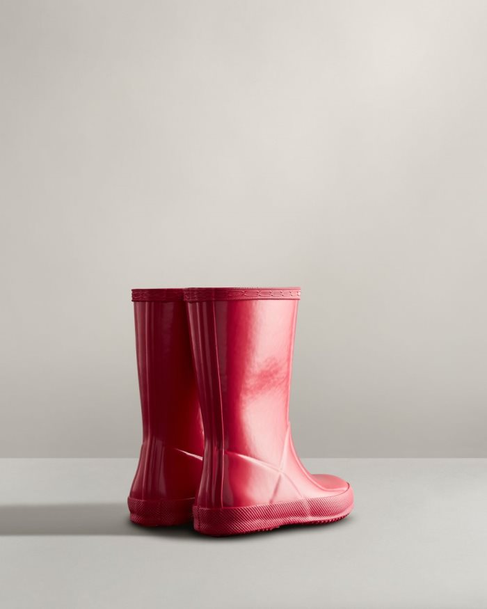 Bright Pink Kids' Hunter Original First Classic Gloss Rain Boots | ittNhUU5