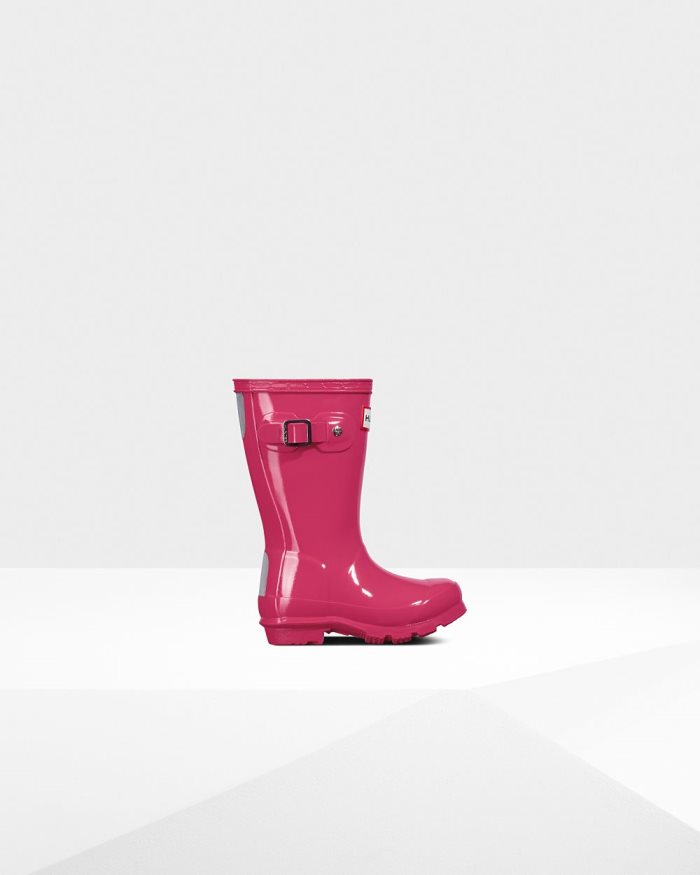 Bright Pink Kids\' Hunter Original Gloss Boots | QiS9ddPZ