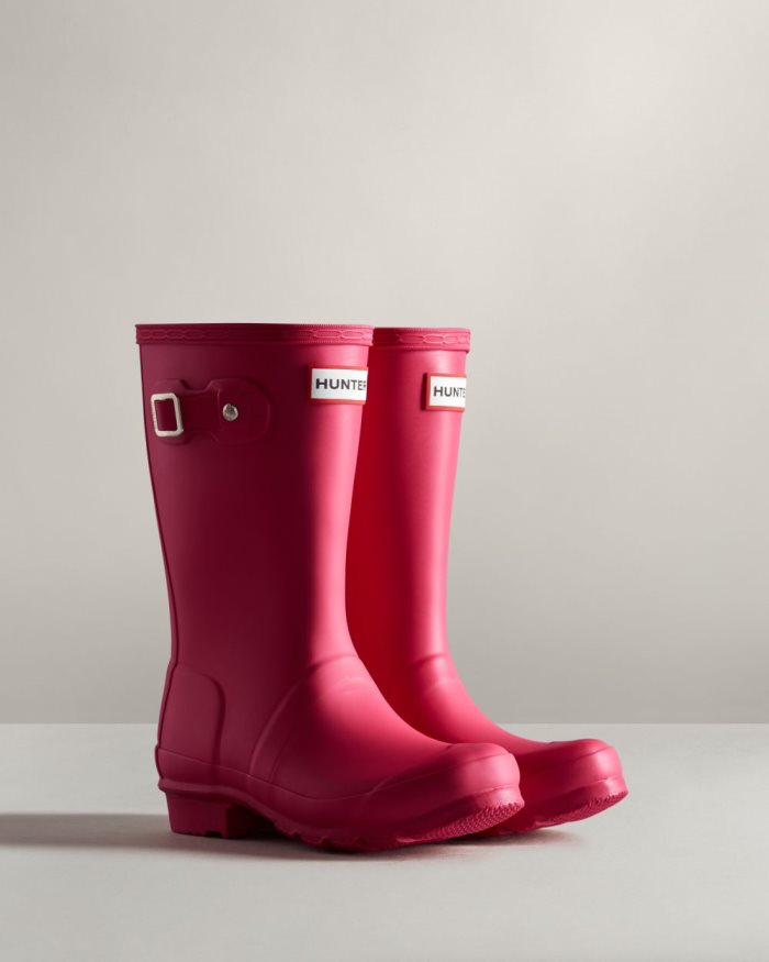 Bright Pink Kids' Hunter Original Rain Boots | 8DKyw4oR