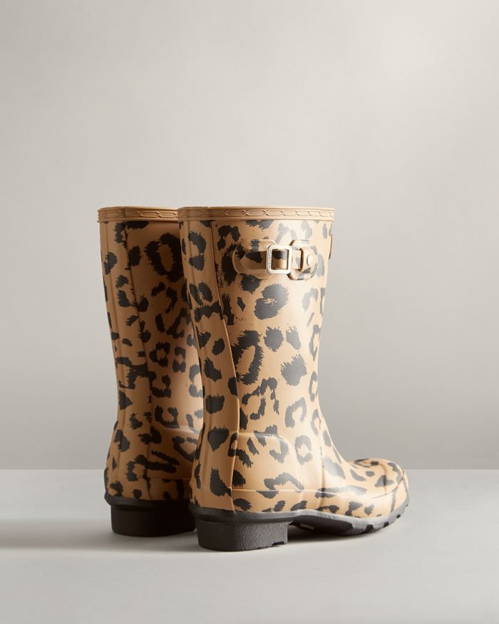 Brown Kids' Hunter Hybrid Leopard Print Rain Boots | yJkCkYuG