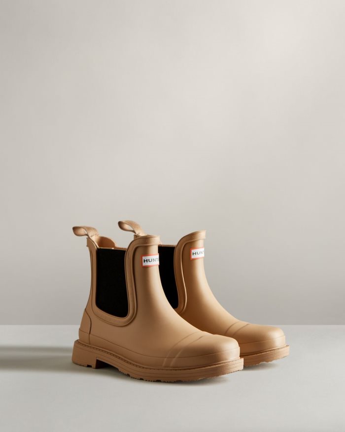 Brown Women's Hunter Commando Chelsea Boots | 5cBymaDP