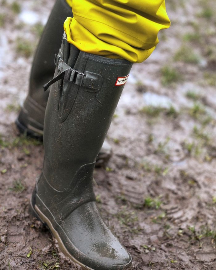 Dark Olive Men's Hunter Balmoral Adjustable 3mm Neoprene Rain Boots | ieByn7nq