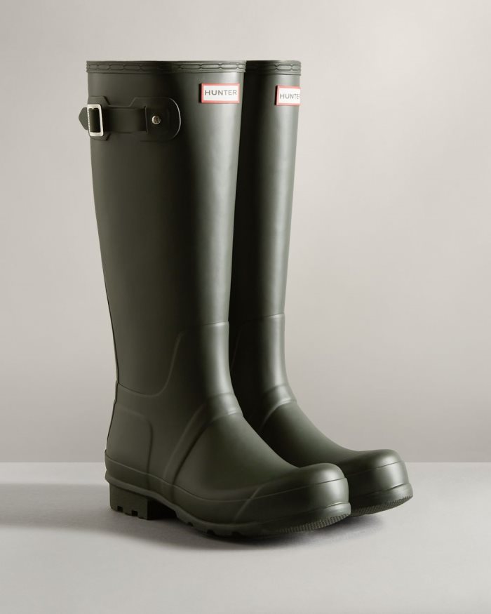 Dark Olive Men's Hunter Original Tall Rain Boots | zCAPBObR