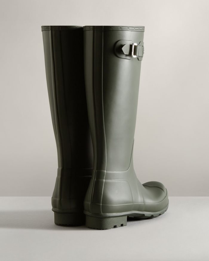 Dark Olive Men's Hunter Original Tall Rain Boots | zCAPBObR