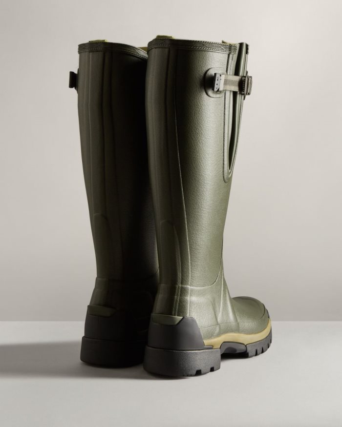 Dark Olive Women's Hunter Balmoral Adjustable 3mm Neoprene Rain Boots | t1V7PQaI