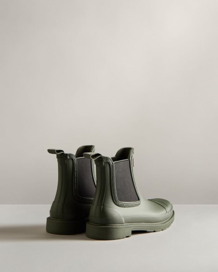 Dark Olive Women's Hunter Commando Chelsea Boots | znEIFtRt