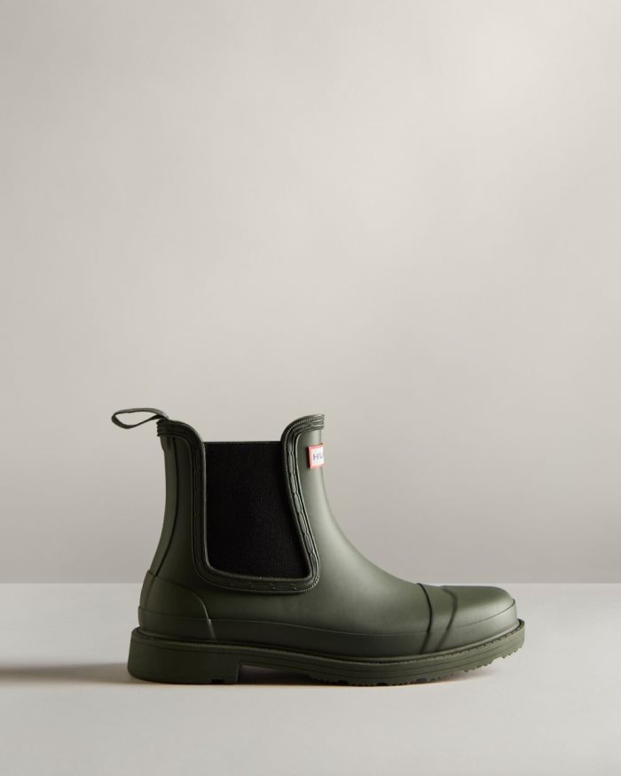 Dark Olive Women's Hunter Commando Chelsea Boots | znEIFtRt