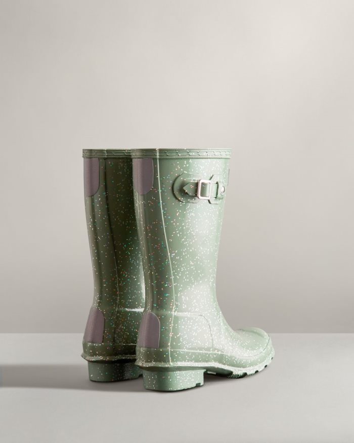 Green Kids' Hunter Giant Glitter Rain Boots | p9ptqZNN