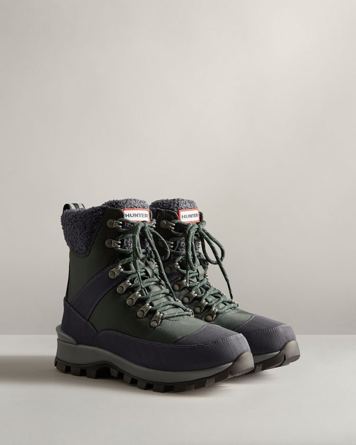 Green / Navy Women's Hunter Insulated Recycled Polyester Commando Ankle Boots | dTTeWLdl