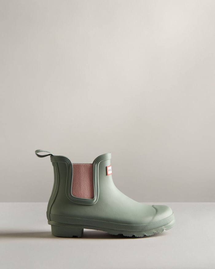 Green / Pink Women\'s Hunter Original Chelsea Boots | YXKUohQu