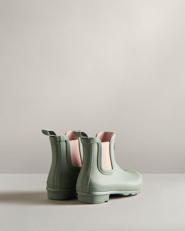 Green / Pink Women's Hunter Original Rain Boots | uBOiwxBS