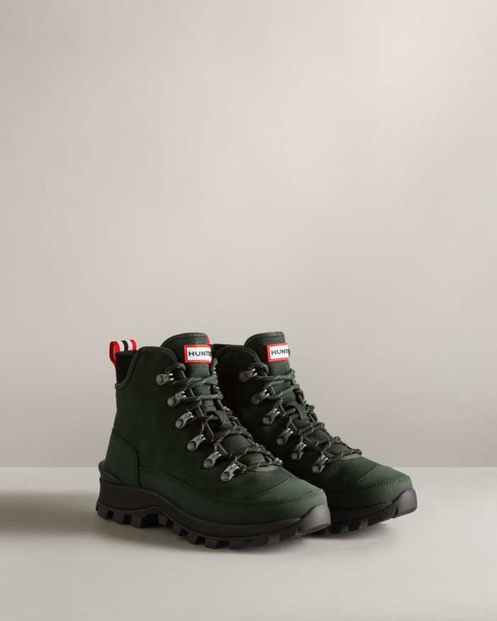 Green Women's Hunter Canvas Desert Commando Boots | XAzptZES