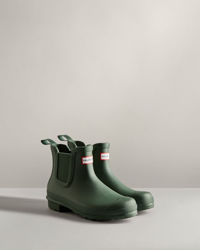 Green Women's Hunter Original Chelsea Boots | SEMBHr2h