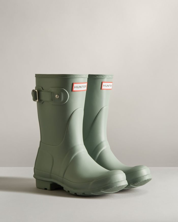 Green Women's Hunter Original Short Rain Boots | UVE5XlGS