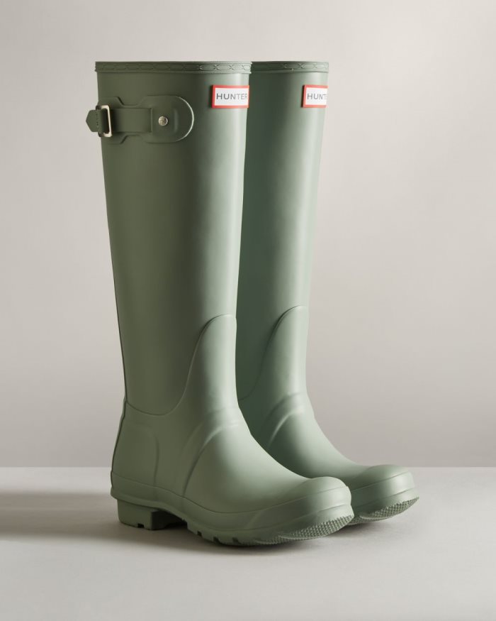 Green Women's Hunter Original Tall Rain Boots | tGrJz9UA