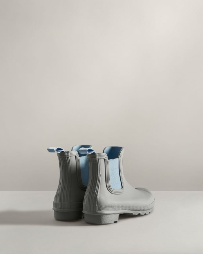 Grey / Blue Women's Hunter Original Chelsea Boots | QdqKP9NL