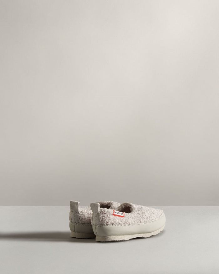 Grey Kids' Hunter Insulated Sherpa Slippers | UQ763iyV