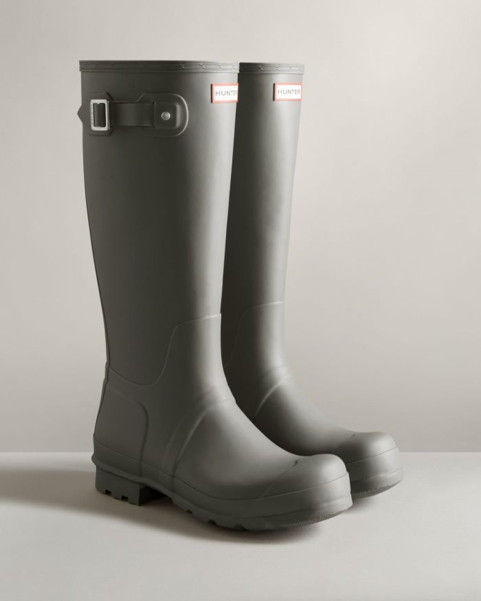 Grey Men's Hunter Original Tall Rain Boots | 8RCOfvUQ