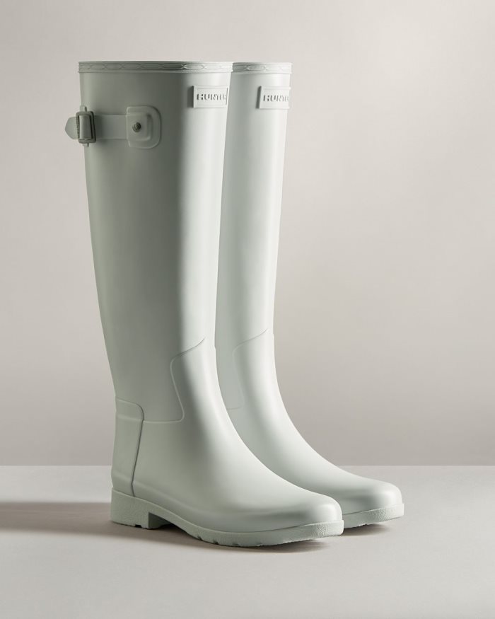 Grey Women's Hunter Refined Slim Fit Tall Rain Boots | D3QfoTfP