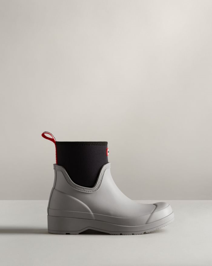 Light Grey Women\'s Hunter Play Short Neoprene Rain Boots | qzQzjpFR