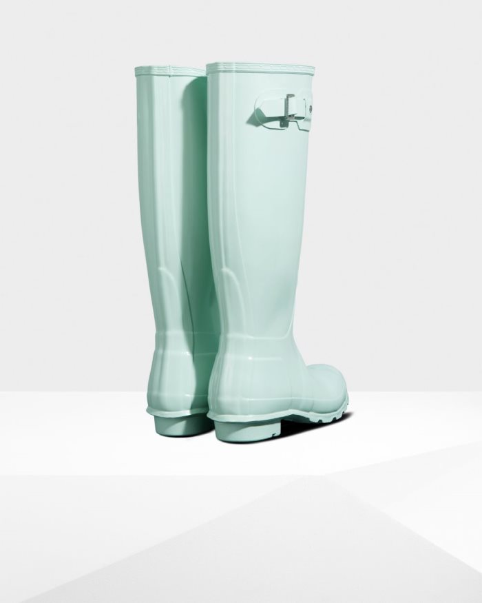 Mint Women's Hunter Original Tall Gloss Rain Boots | 24dvfPd5