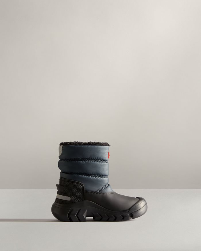 Navy / Black Kids' Hunter Insulated Snow Boots | k7R023ZH