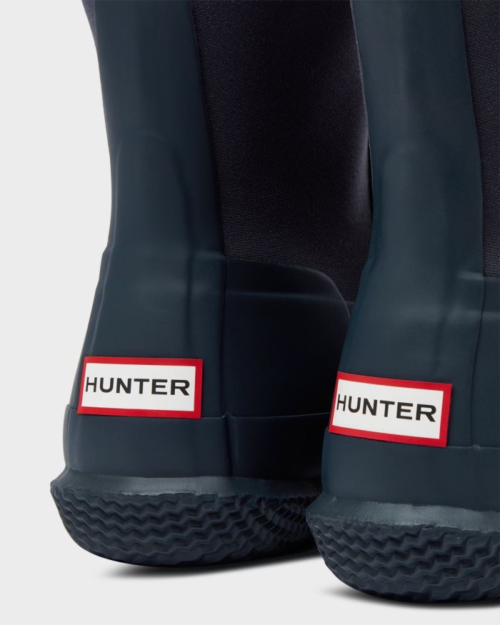 Navy Men's Hunter Insulated Roll Top Sherpa Boots | GVvArj6P