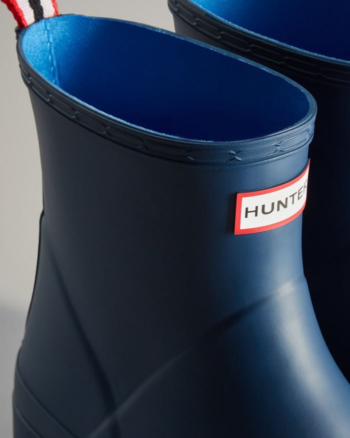 Navy Men's Hunter Play Short Rain Boots | UmVWEXhZ