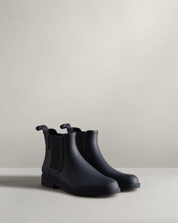 Navy Men's Hunter Refined Slim Fit Rain Boots | QkjTr8cM