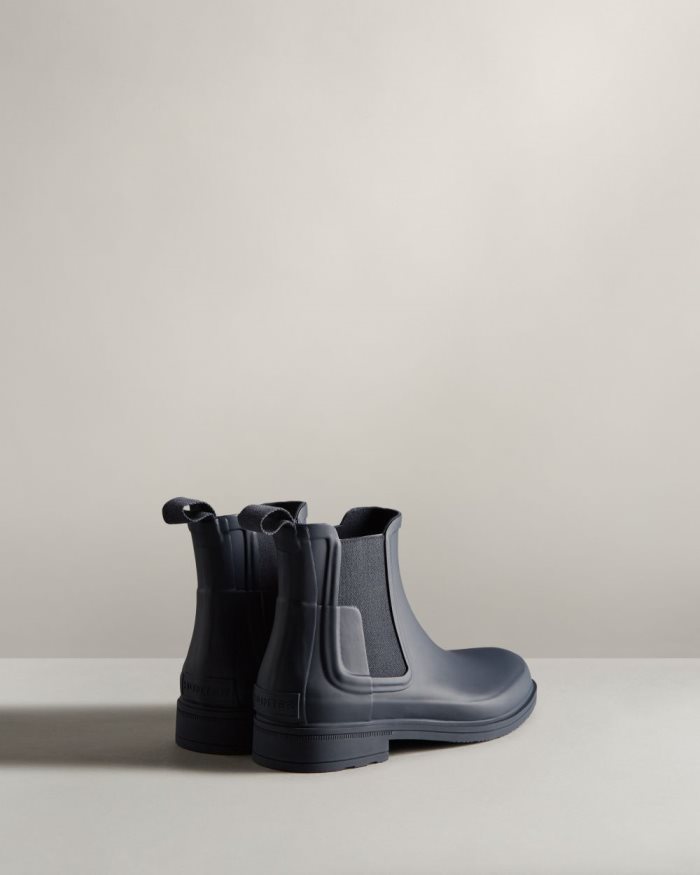 Navy Men's Hunter Refined Slim Fit Rain Boots | QkjTr8cM