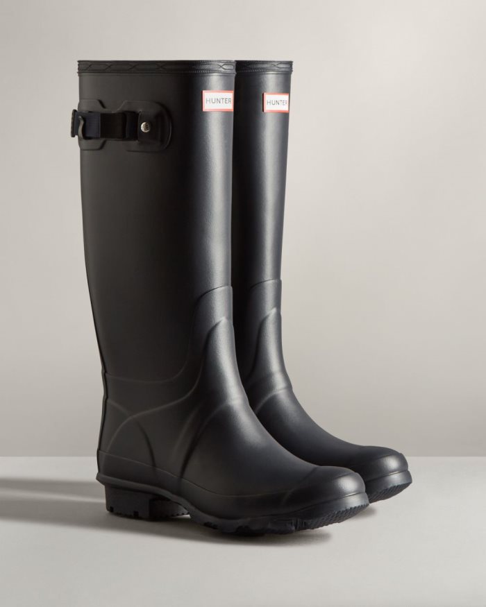 Navy Women's Hunter Huntress Wide Leg Rain Boots | rhheeO7y