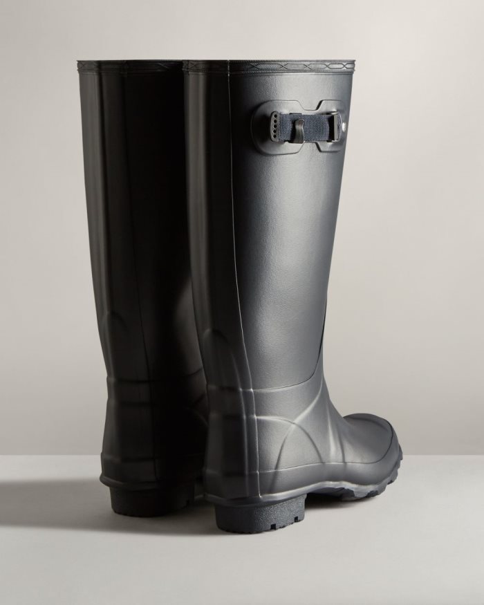 Navy Women's Hunter Huntress Wide Leg Rain Boots | rhheeO7y