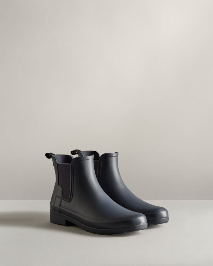 Navy Women's Hunter Refined Slim Fit Chelsea Boots | tmABXK6P