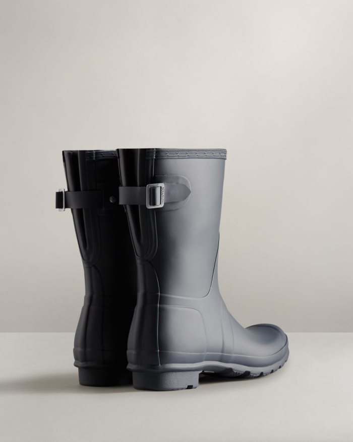 Navy Women's Hunter Short Back Adjustable Rain Boots | 1xn1UfwH