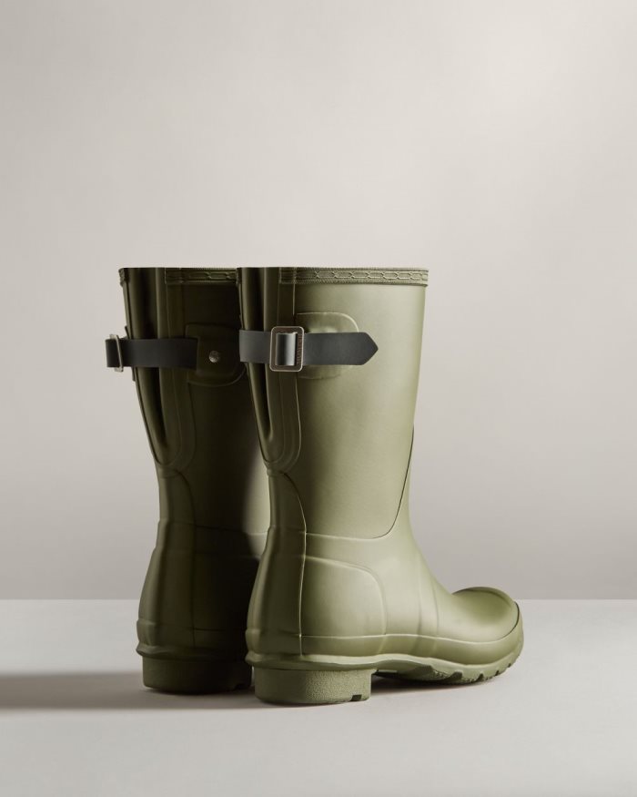 Olive / Green Women's Hunter Short Back Adjustable Rain Boots | LLrjbZ6U