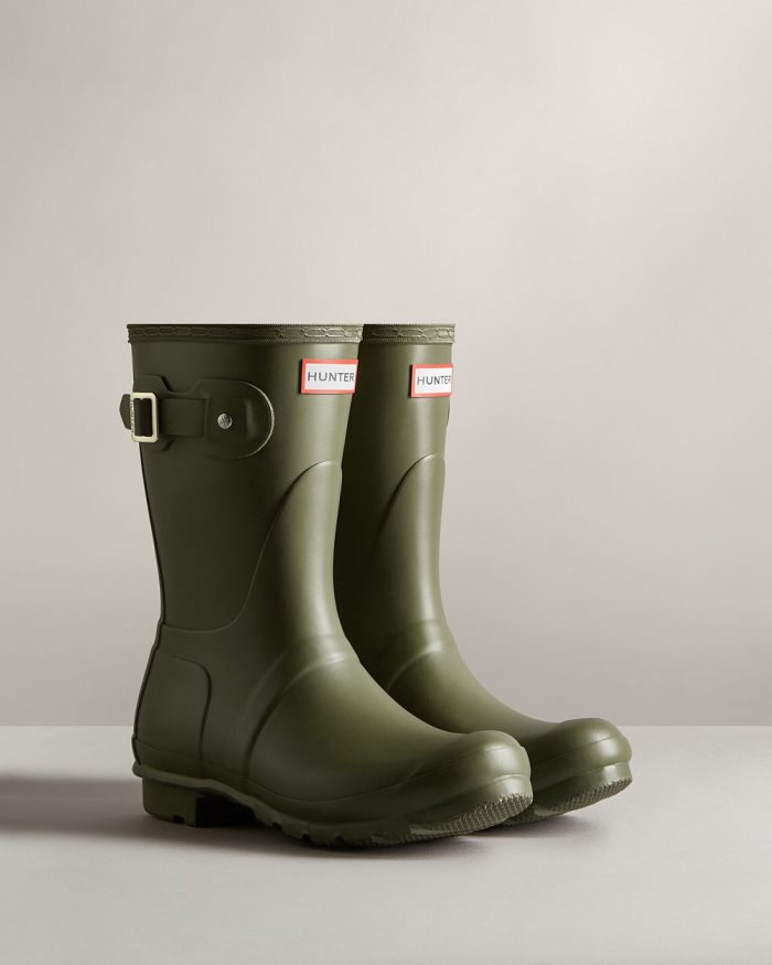 Olive Women's Hunter Original Short Rain Boots | V1aDwUol