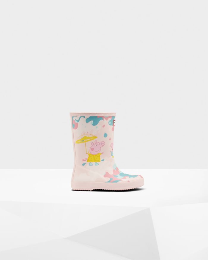 Pink Kids\' Hunter First Peppa Pig Muddy Puddles Rain Boots | fYlMKYue