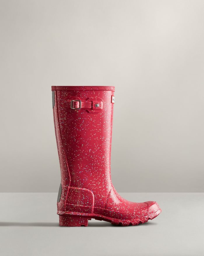 Pink Kids' Hunter Giant Glitter Rain Boots | 4ta0hvlS